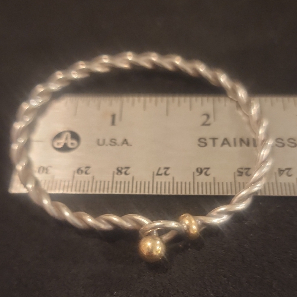EDEN Original Gold Ball w/loop Silver and Gold Twisted Bracelet
